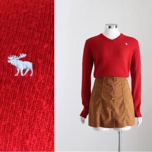 Abercrombie & Fitch Red Cozy Sweater